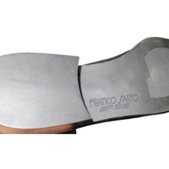 FRANCO SARTO Flex Black Italian Leather Loafers Driving Shoes size 10 wide - Picture 8 of 11